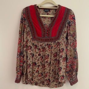 Lucky brand long sleeved blouse